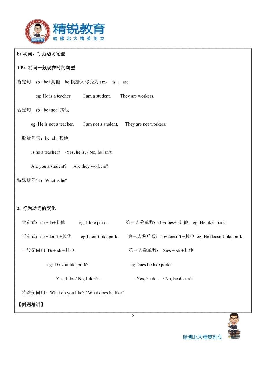 四年级一般现在时及音标学生版_第5页