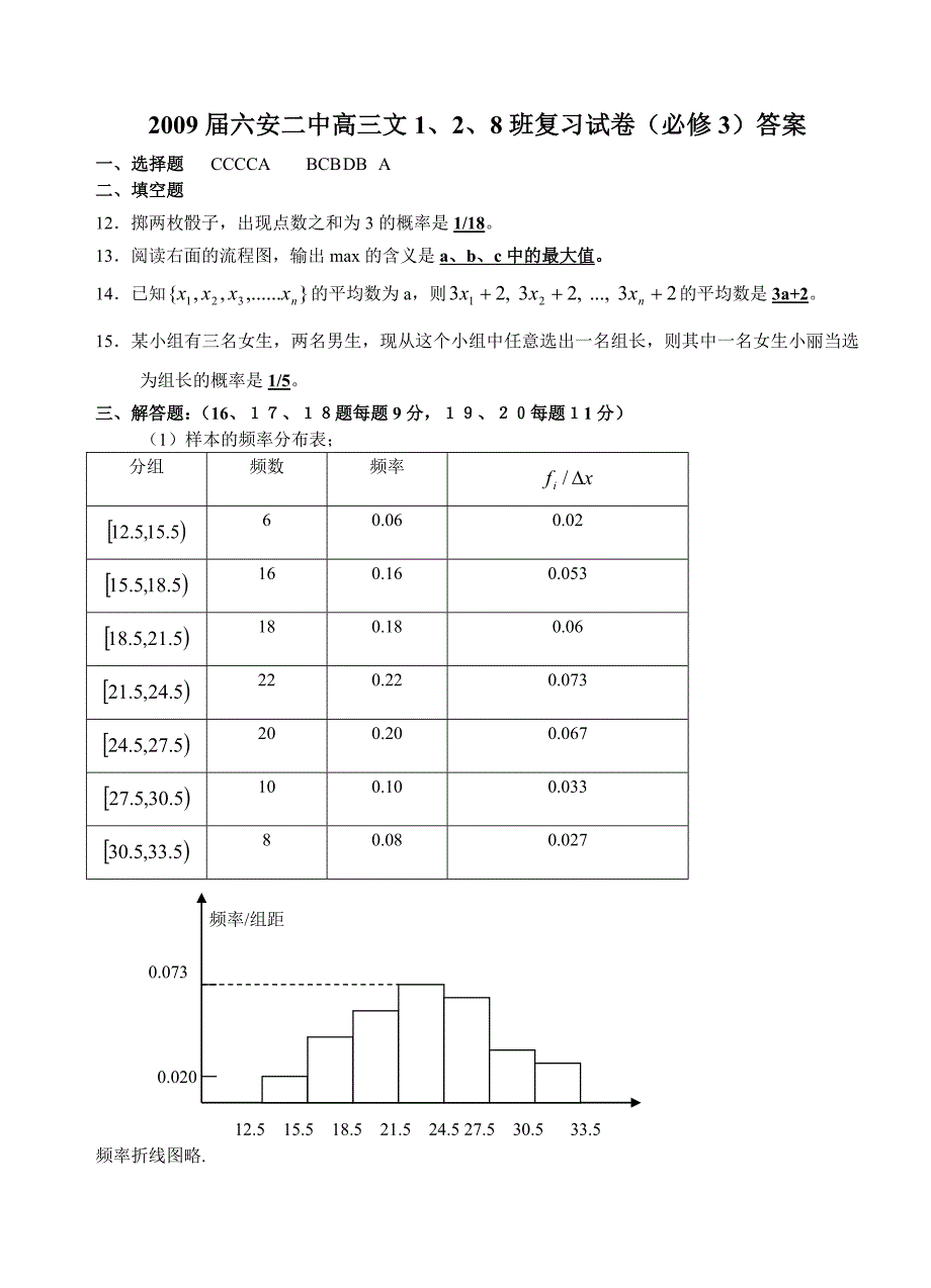 高中数学必修3复习试卷_第4页