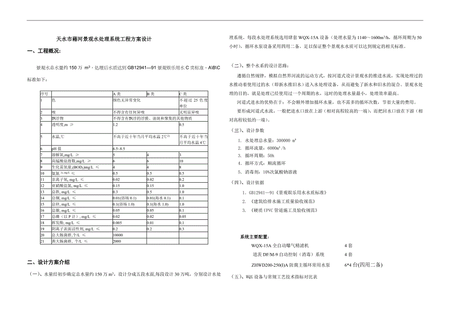 景观水处理设计方案_第1页