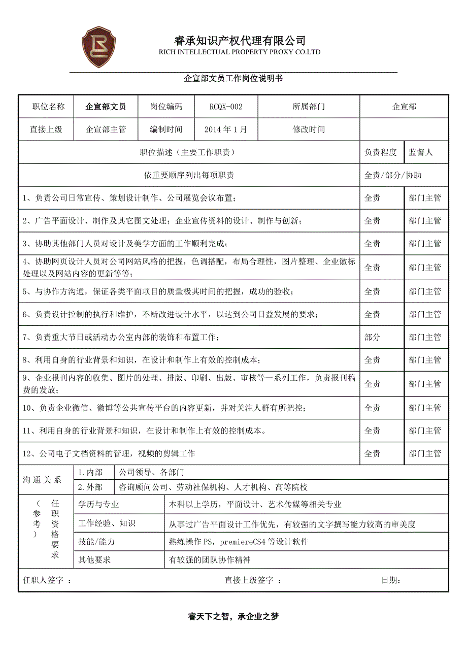 企宣部岗位职责_第3页