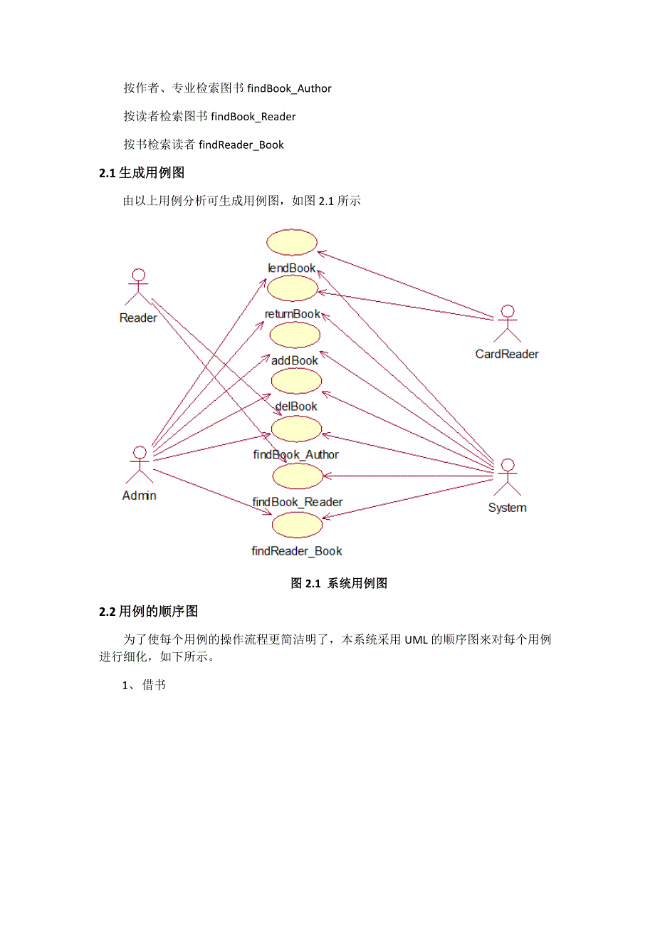 基于uml的图书馆管理系统分析设计报告(1)_第2页