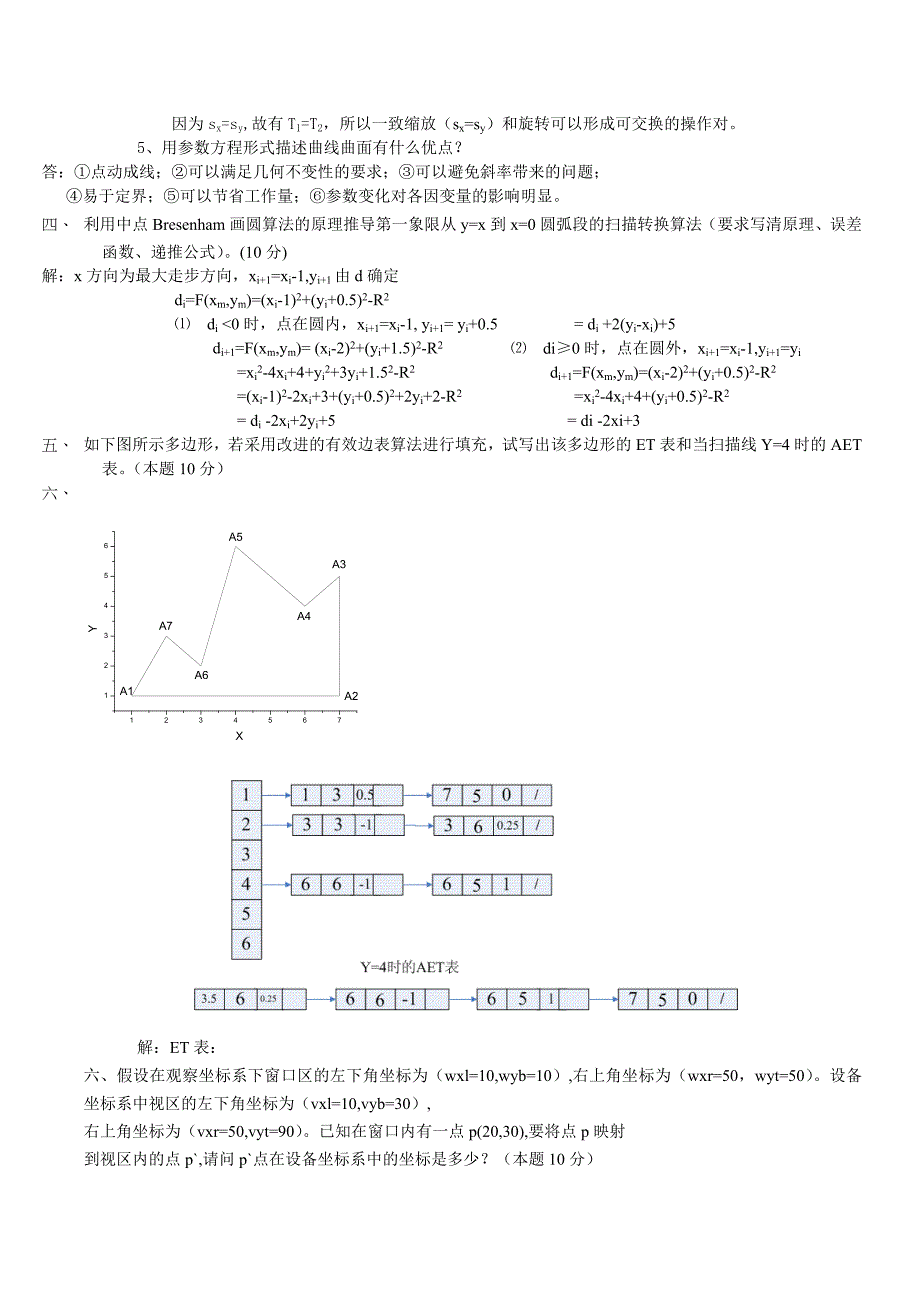 计算机图形学试题及答案分解_第2页