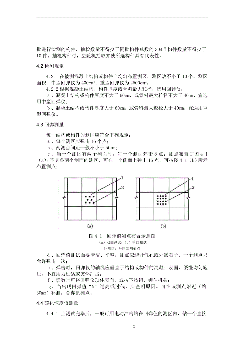 回弹法检测混凝土抗压强度(sl352-2006)作业指导书_第2页