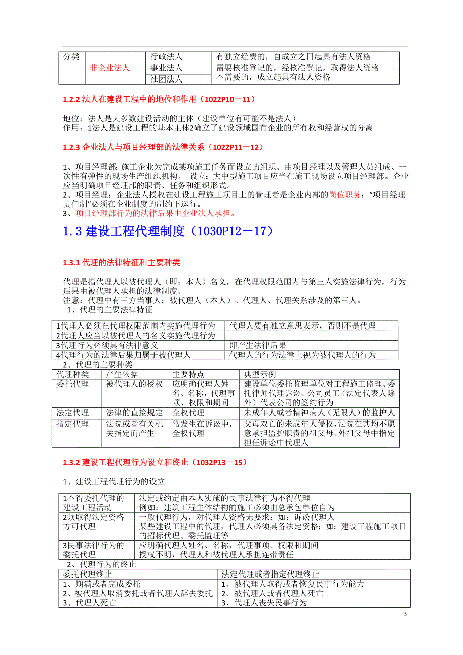 一级注册建造师笔记建设工程法规及相关知识_第3页