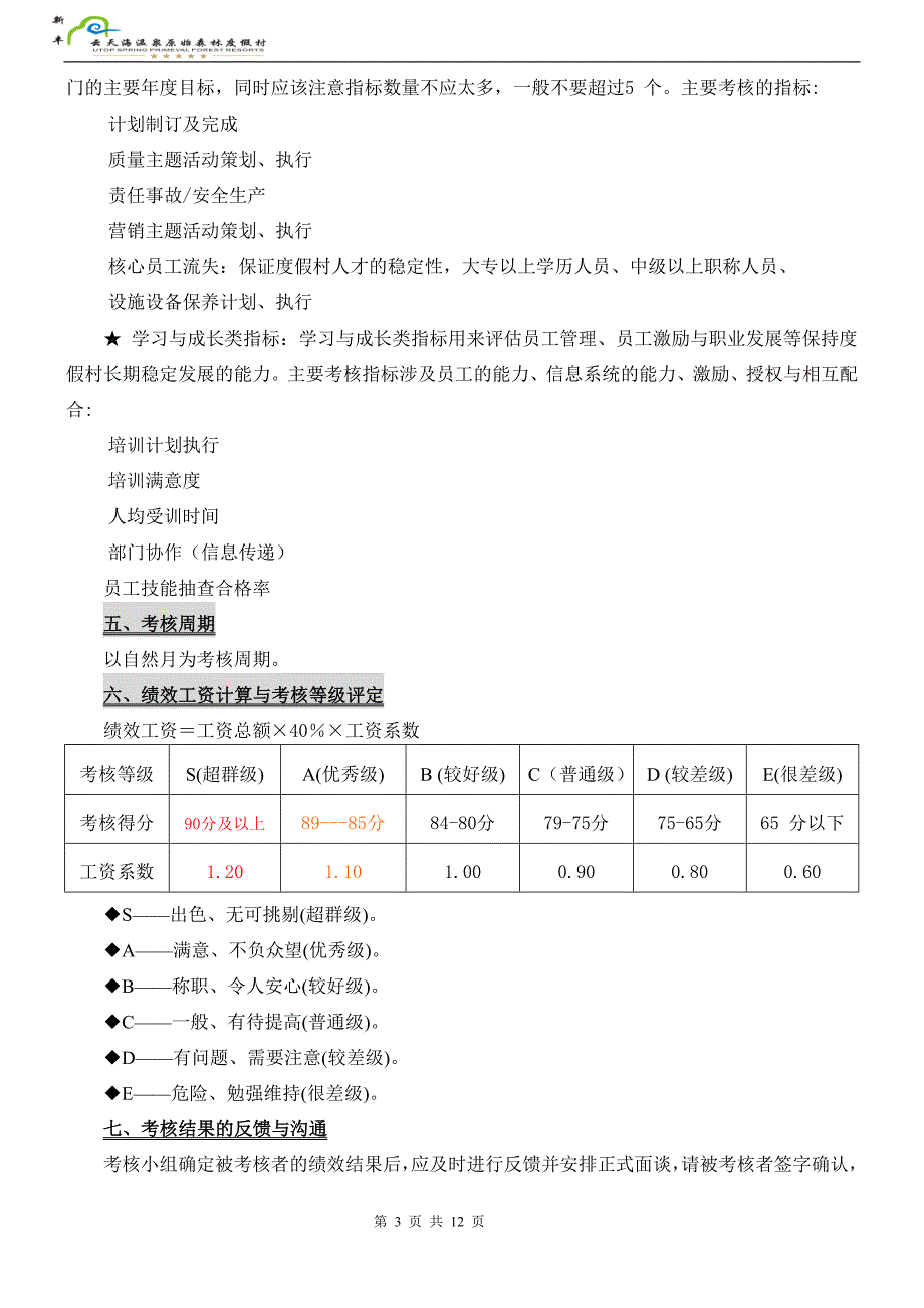 酒店经理级别绩效考核课件_第3页