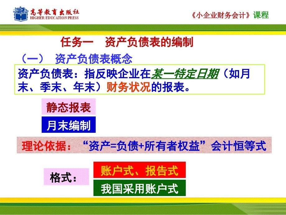 项目一财务报表编制任务一资产负债表编制_第5页