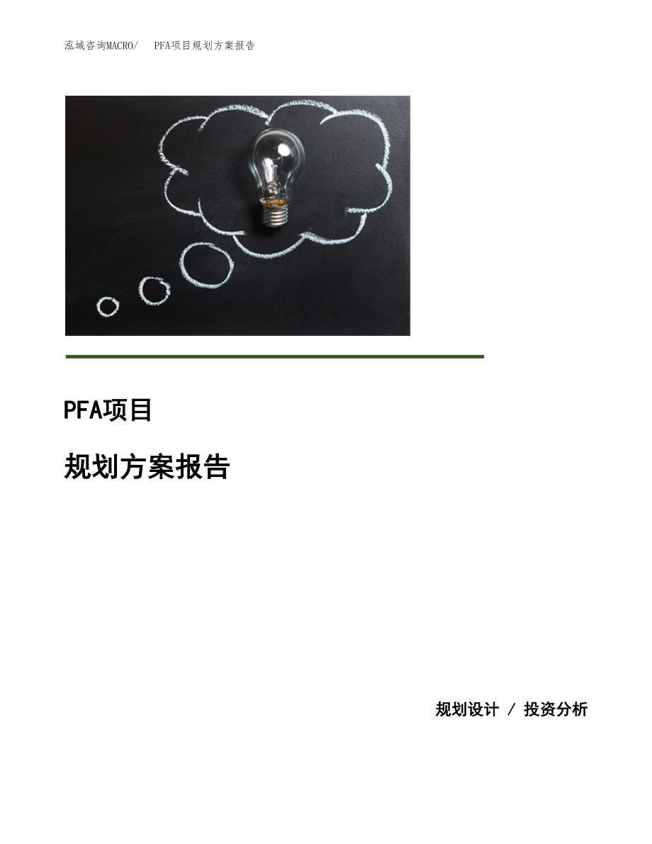 PFA项目规划方案报告(总投资15000万元)_第1页