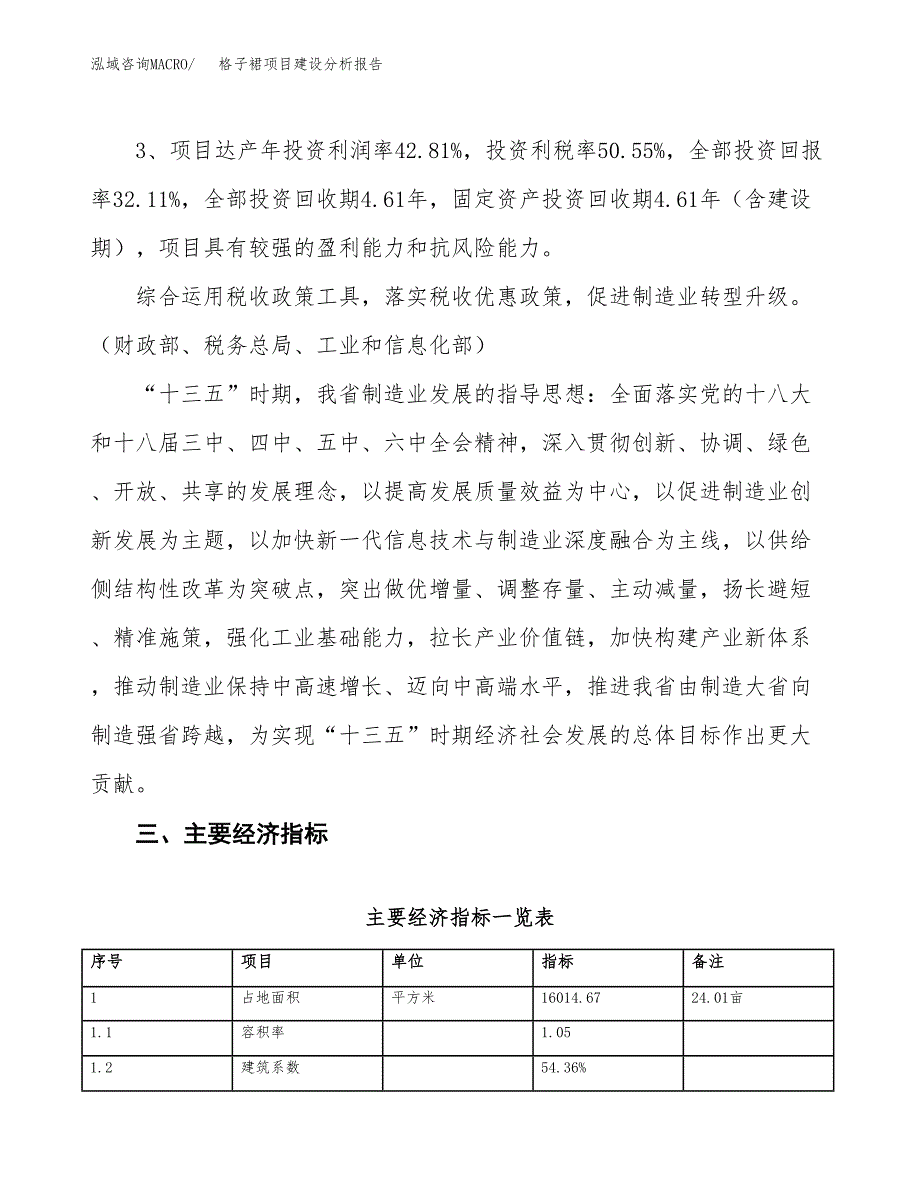 格子裙项目建设分析报告(总投资6000万元)_第4页