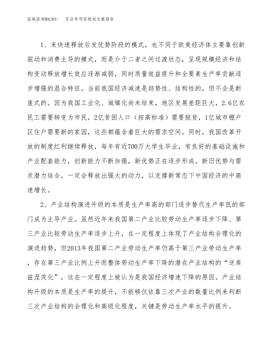 百洁布项目规划方案报告(总投资16000万元)_第4页