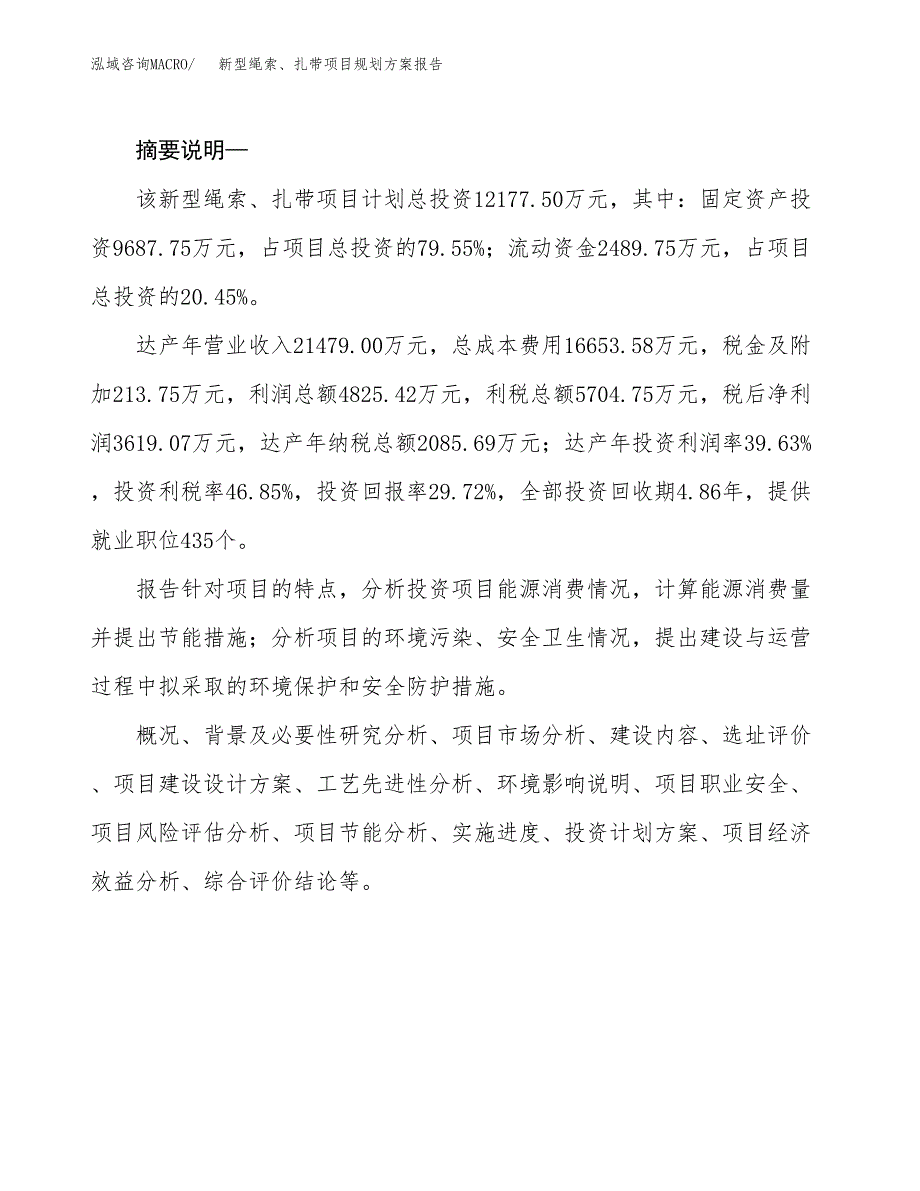 新型绳索、扎带项目规划方案报告(总投资12000万元)_第2页