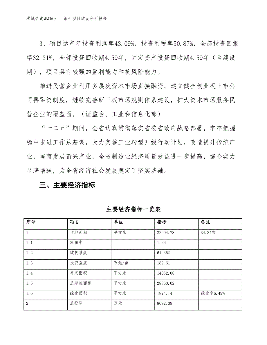 茶柜项目建设分析报告(总投资8000万元)_第4页