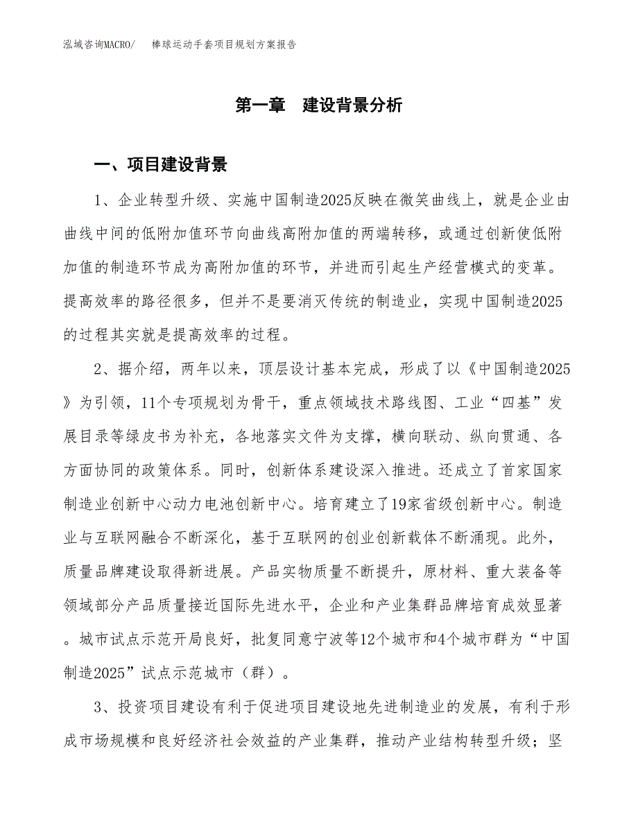 棒球运动手套项目规划方案报告(总投资8000万元)_第3页