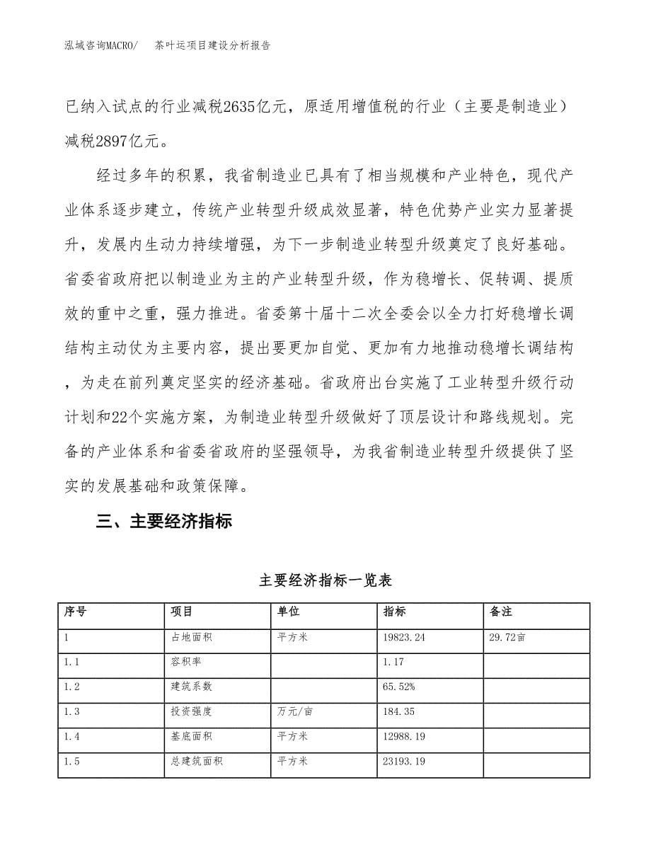 茶叶运项目建设分析报告(总投资7000万元)_第5页