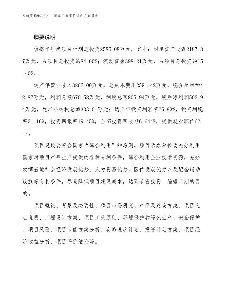 擦车手套项目规划方案报告(总投资3000万元)_第2页