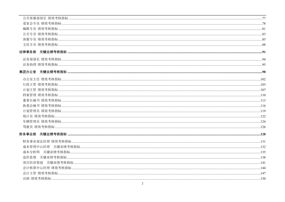 kpi绩效指标_某集团绩效指标概述_第2页