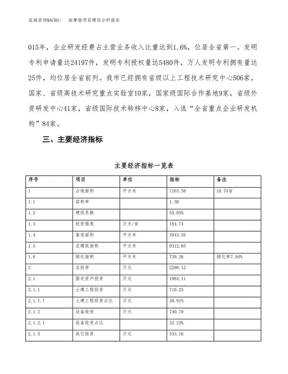 按摩垫项目建设分析报告(总投资2000万元)_第5页