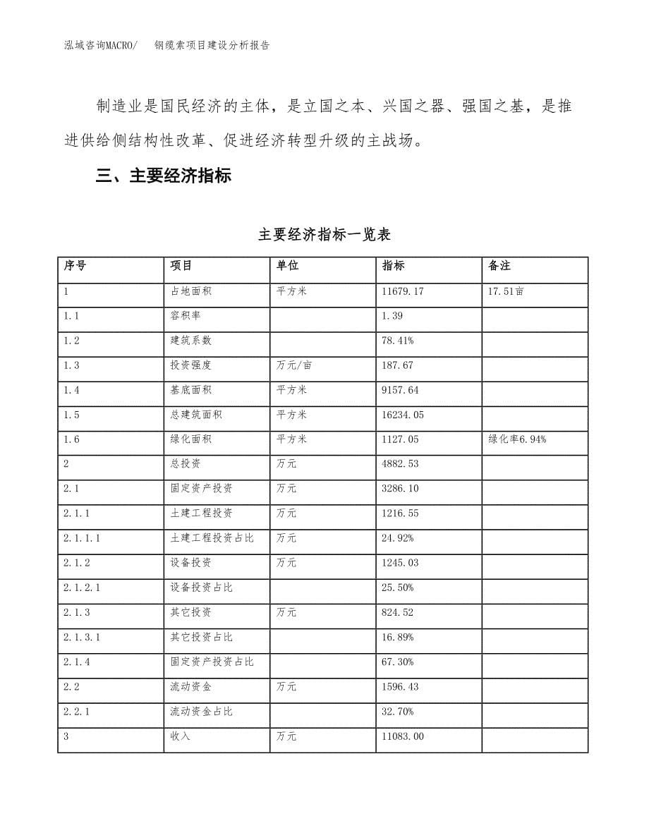 钢缆索项目建设分析报告(总投资5000万元)_第5页