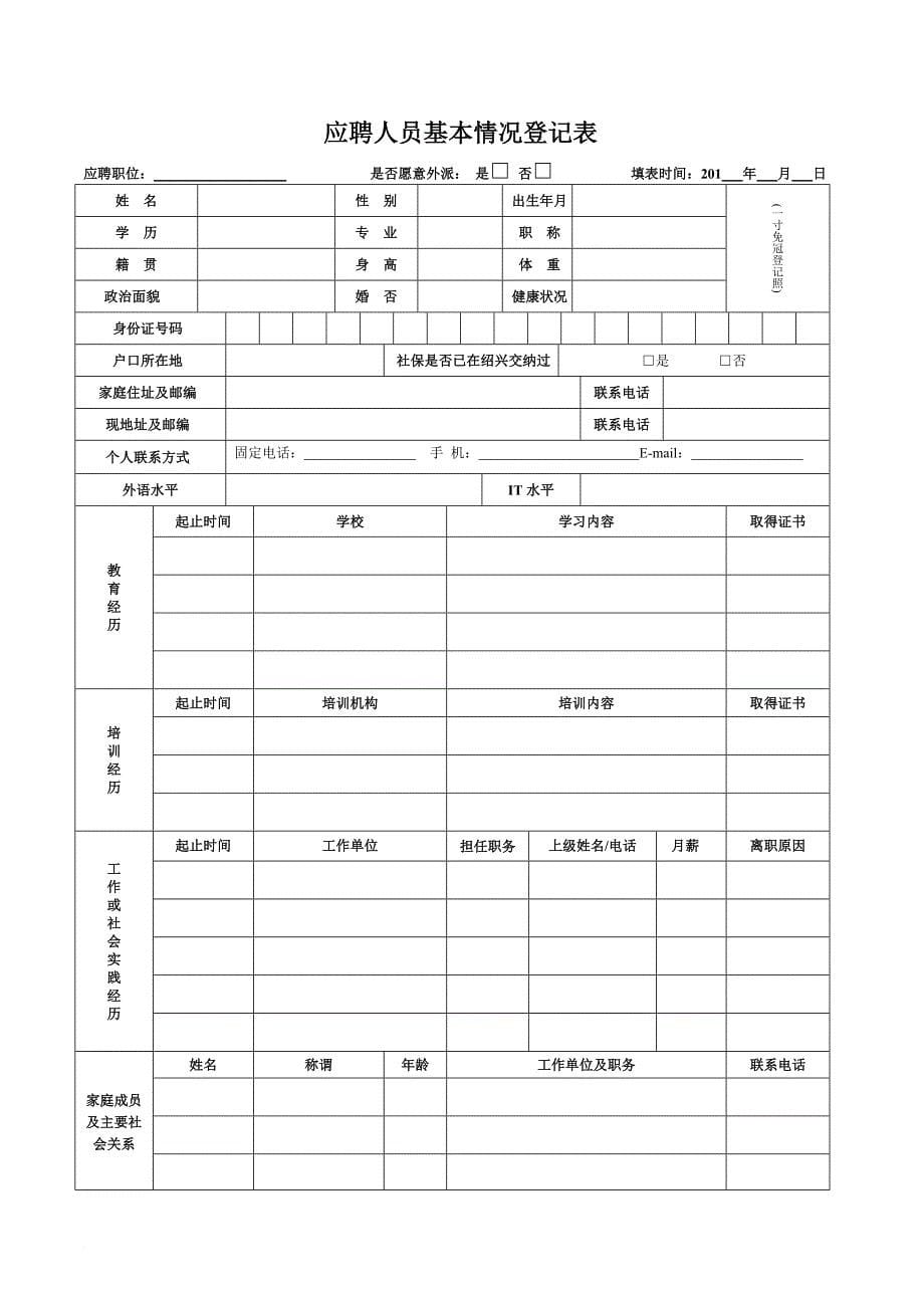 人力资源知识_人力资源基本流程操作规范_第5页