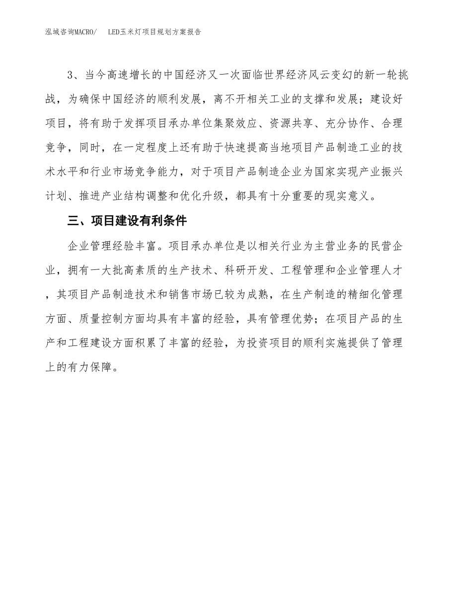 LED玉米灯项目规划方案报告(总投资7000万元)_第5页