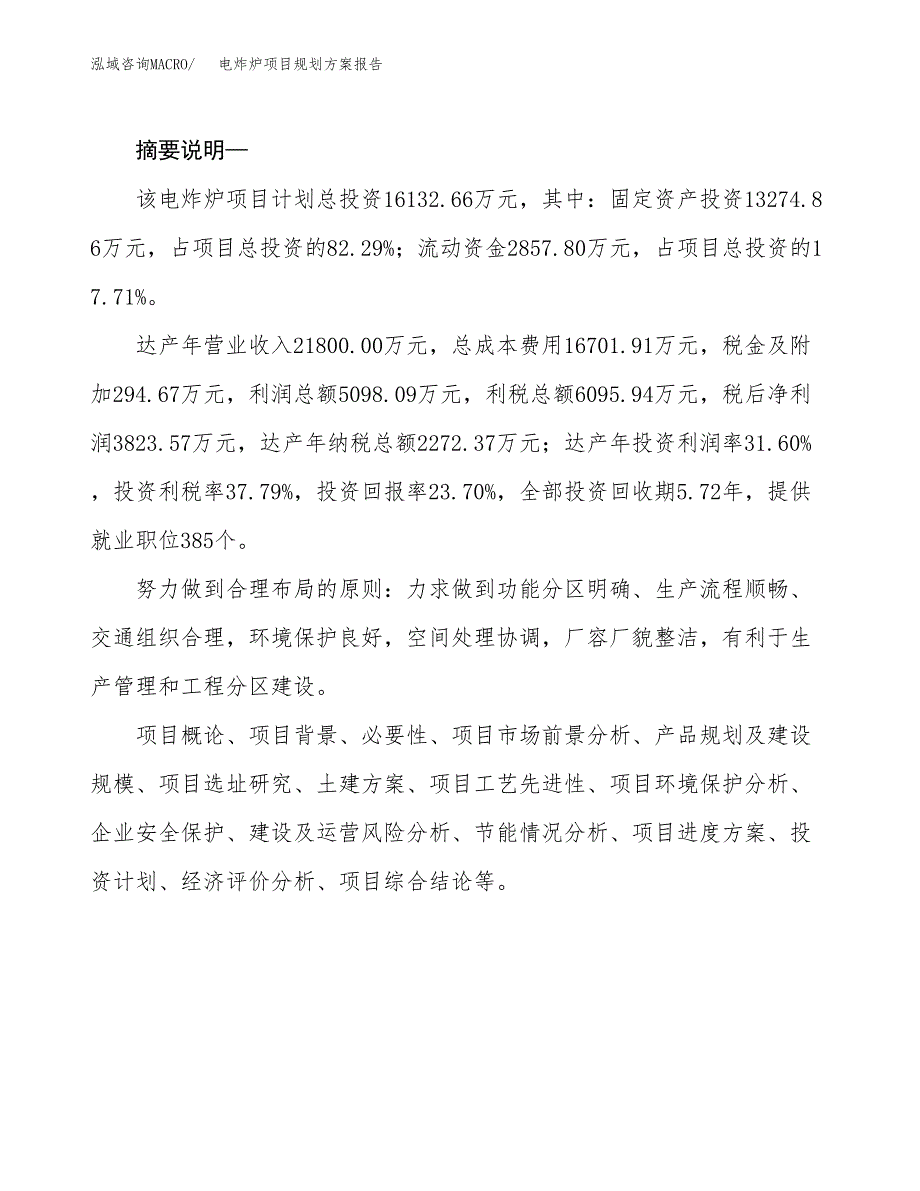 电炸炉项目规划方案报告(总投资16000万元)_第2页