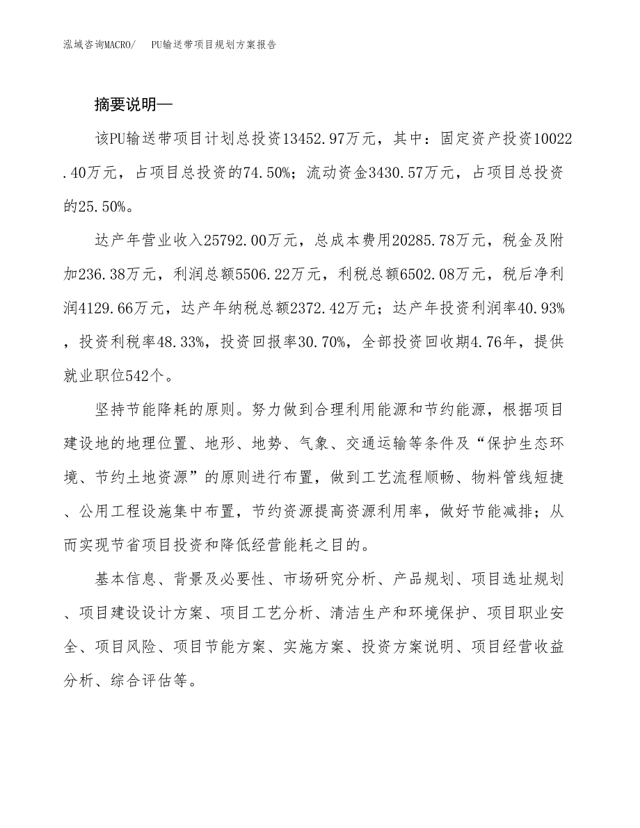 PU输送带项目规划方案报告(总投资13000万元)_第2页