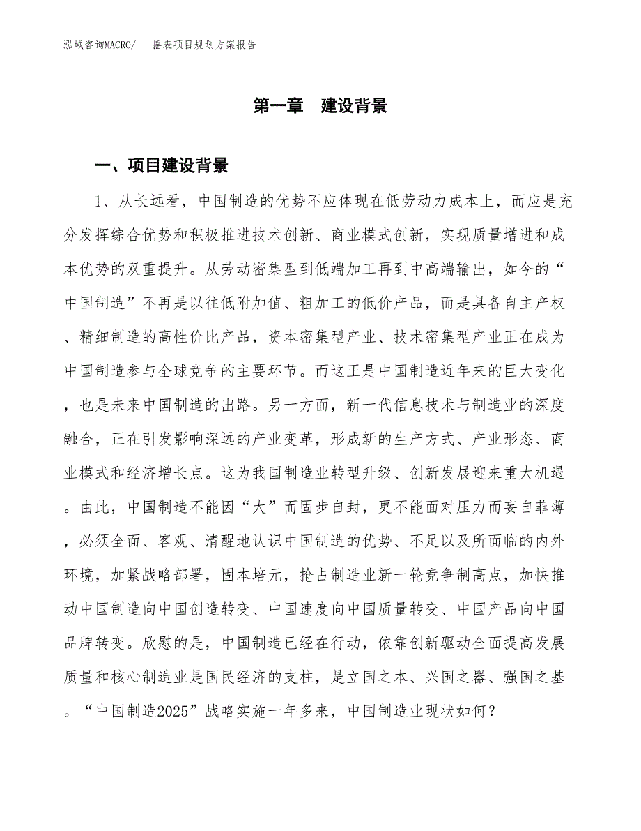 摇表项目规划方案报告(总投资15000万元)_第3页