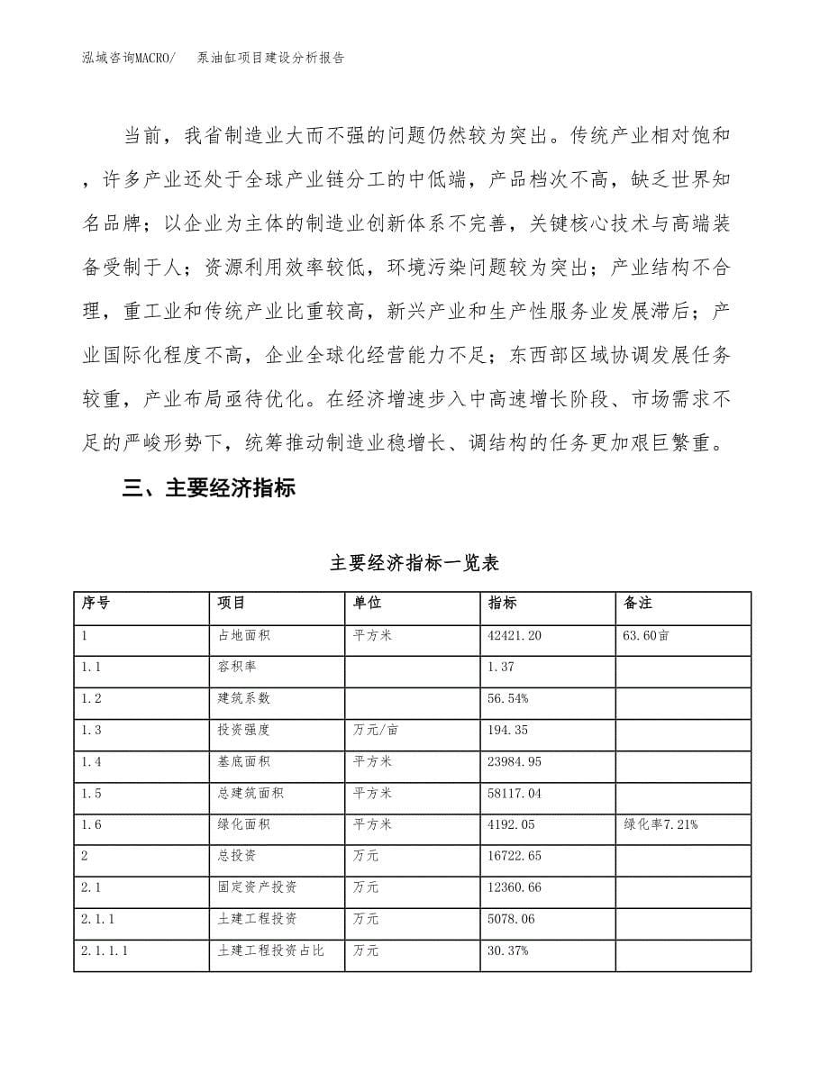 泵油缸项目建设分析报告(总投资17000万元)_第5页