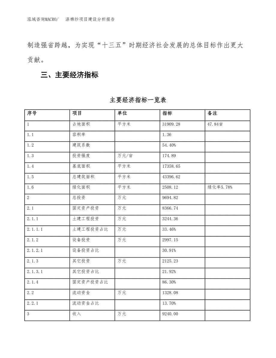 涤棉纱项目建设分析报告(总投资10000万元)_第5页