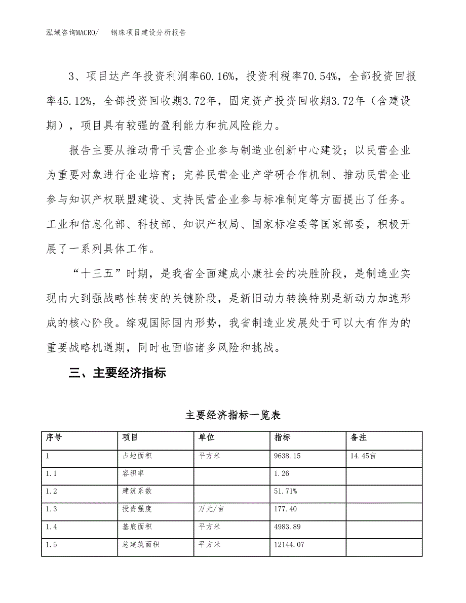 钢珠项目建设分析报告(总投资4000万元)_第4页