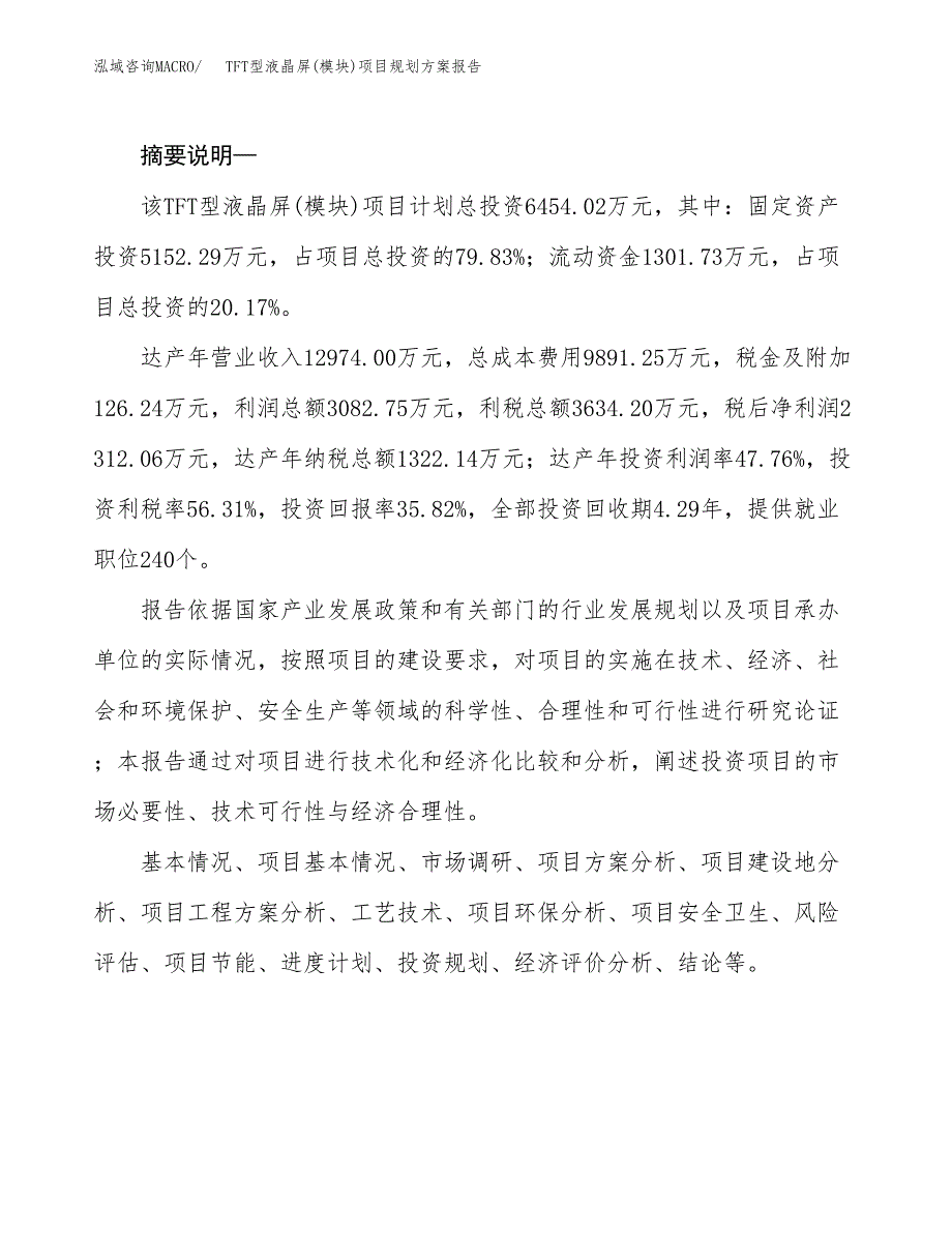 TFT型液晶屏(模块)项目规划方案报告(总投资6000万元)_第2页