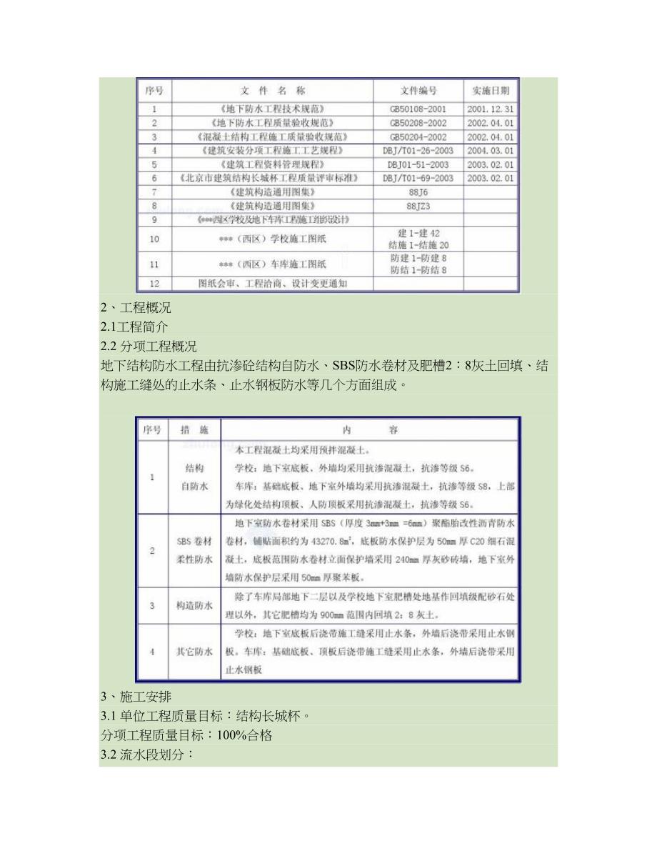 [北京]小区配套学校及地下车库工程地下室防水施工汇总_第2页