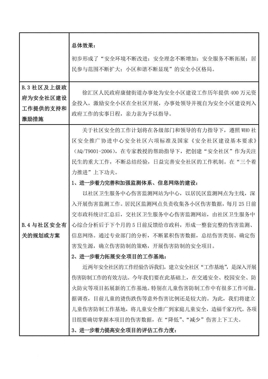 安全生产_国际安全社区申请工作报告_第5页