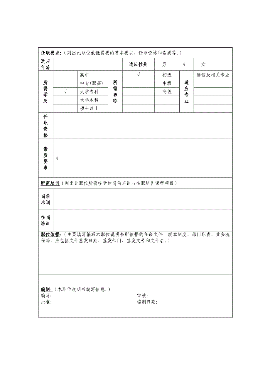 岗位职责_总裁经理岗位说明书大全41_第2页