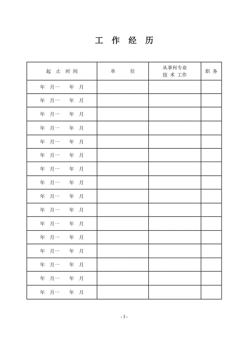专业技术职务任职资格评审表2011(16k)-贵州人力资源社会保障网_第5页