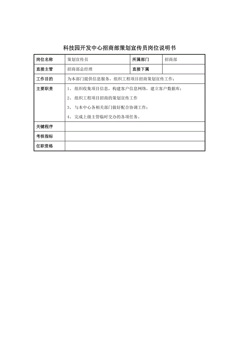 岗位职责_岗位职责小资料大全1071_第1页