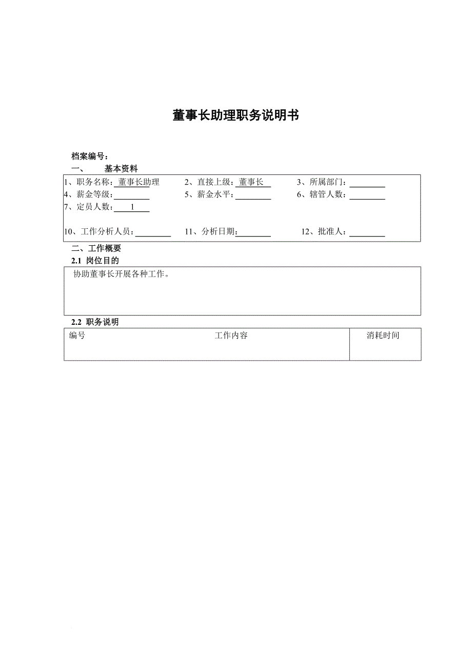 岗位职责_总裁经理岗位说明书大全3_第1页