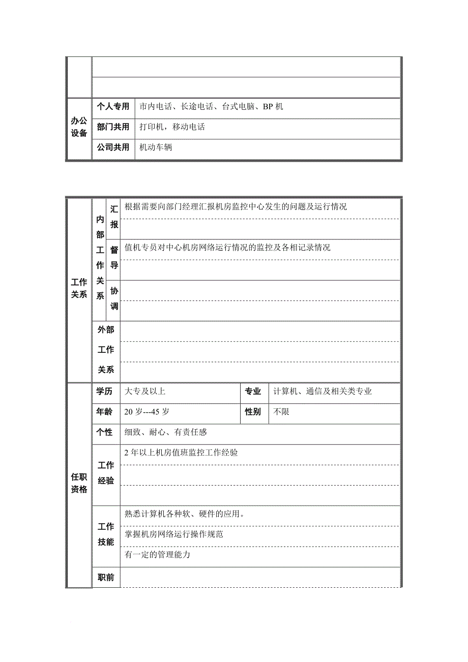 岗位职责_值机主管岗位职责说明书_第2页