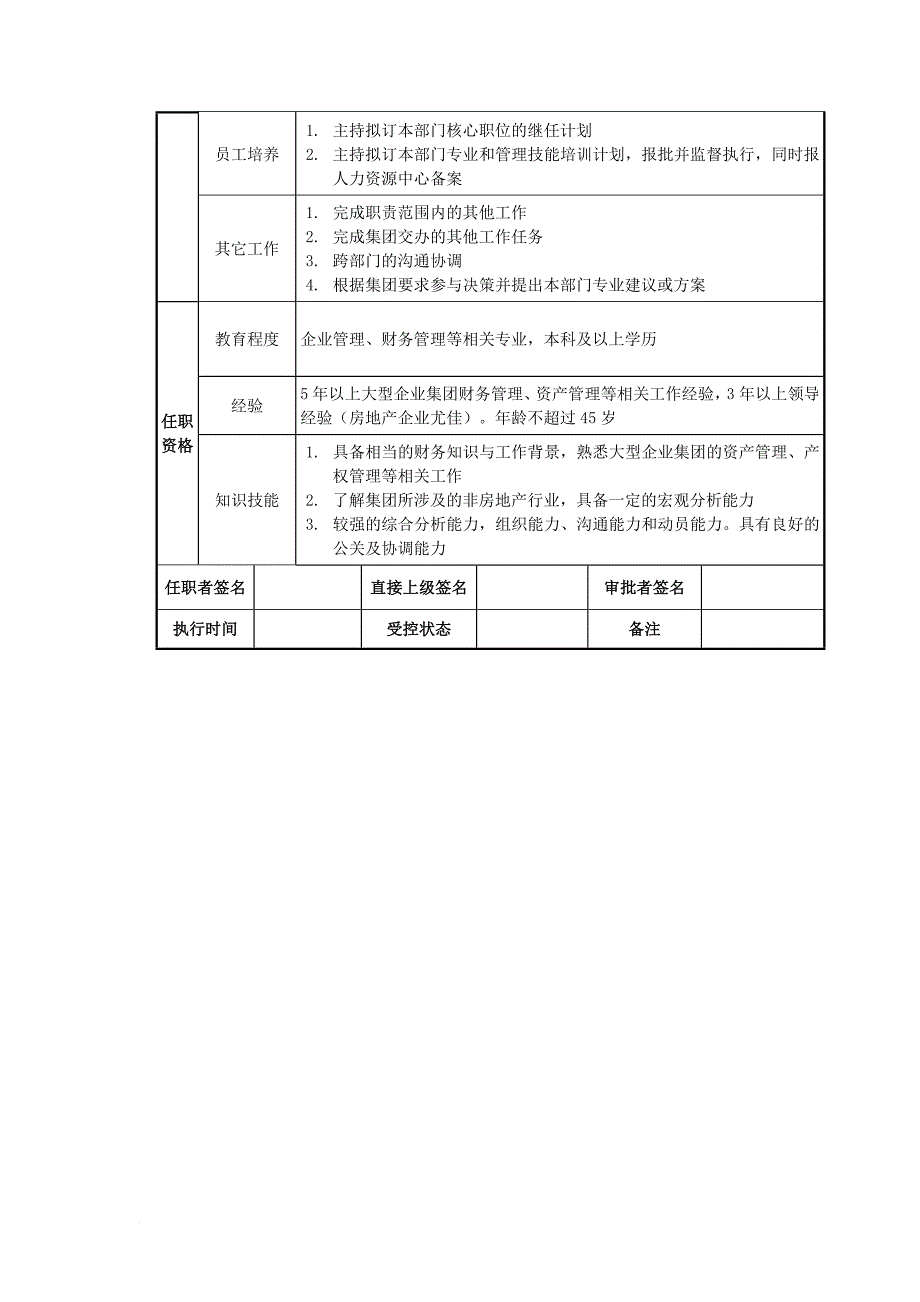 岗位职责_某公司资产管理部岗位说明书_第2页