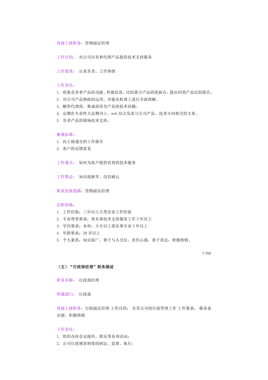 岗位职责_企业岗位职责说明与常用表格汇总52_第4页