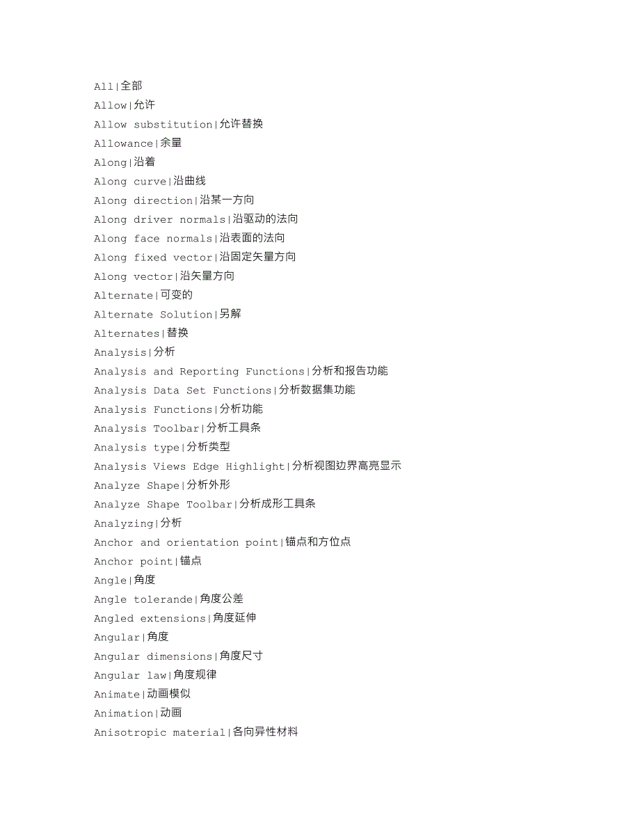 ug中英文对照词汇_第2页