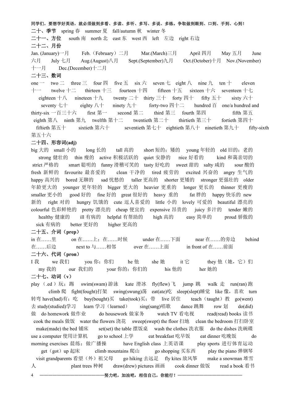 小学英语知识点集锦 (极力推荐)_第5页