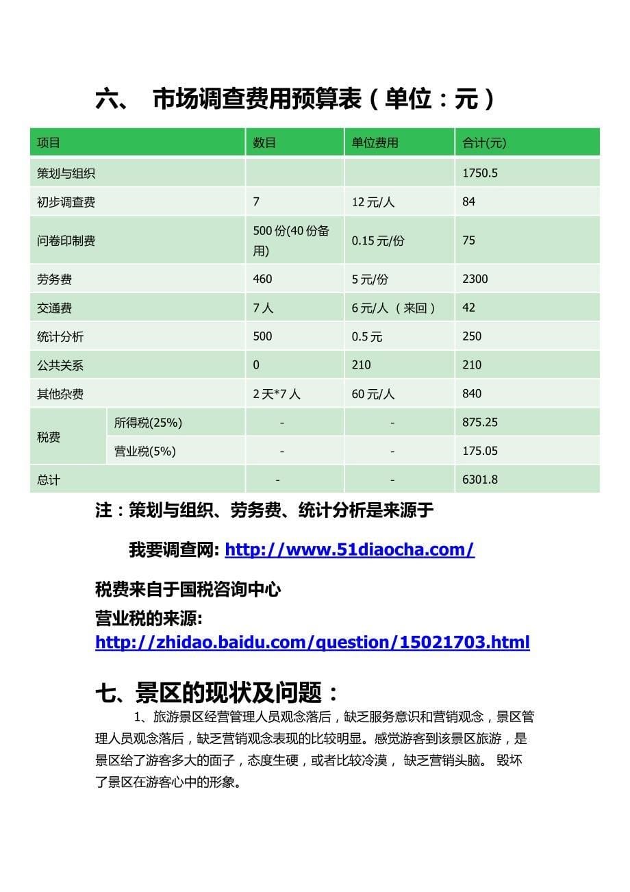 天河潭景区市场调查报告_第5页