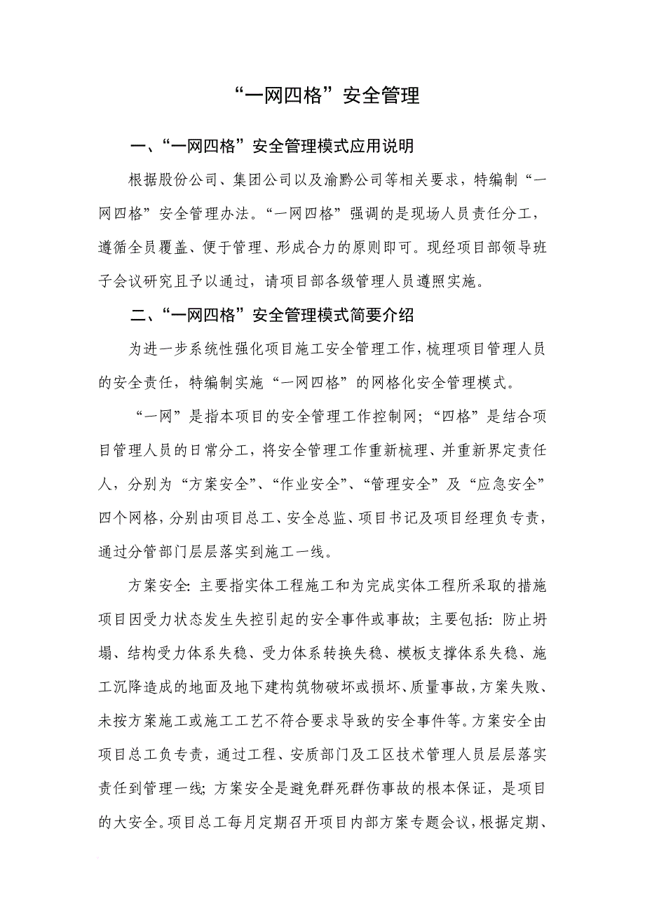 安全生产_某公司安全管理模式概述_第1页