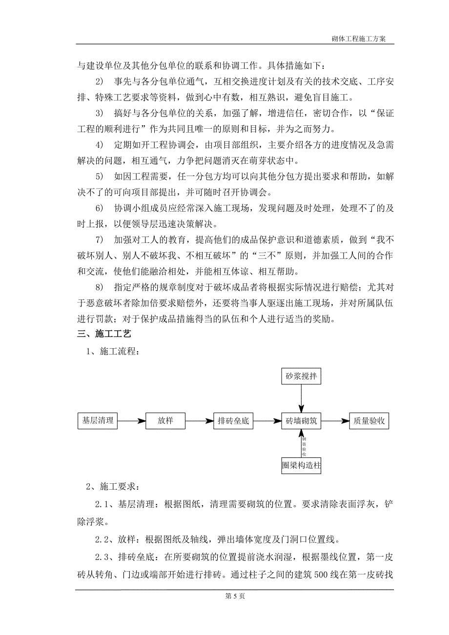 砌体施工方案-(海湾御园)_第5页