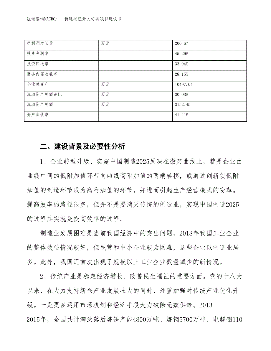 新建按钮开关灯具项目建议书（总投资5000万元）_第3页