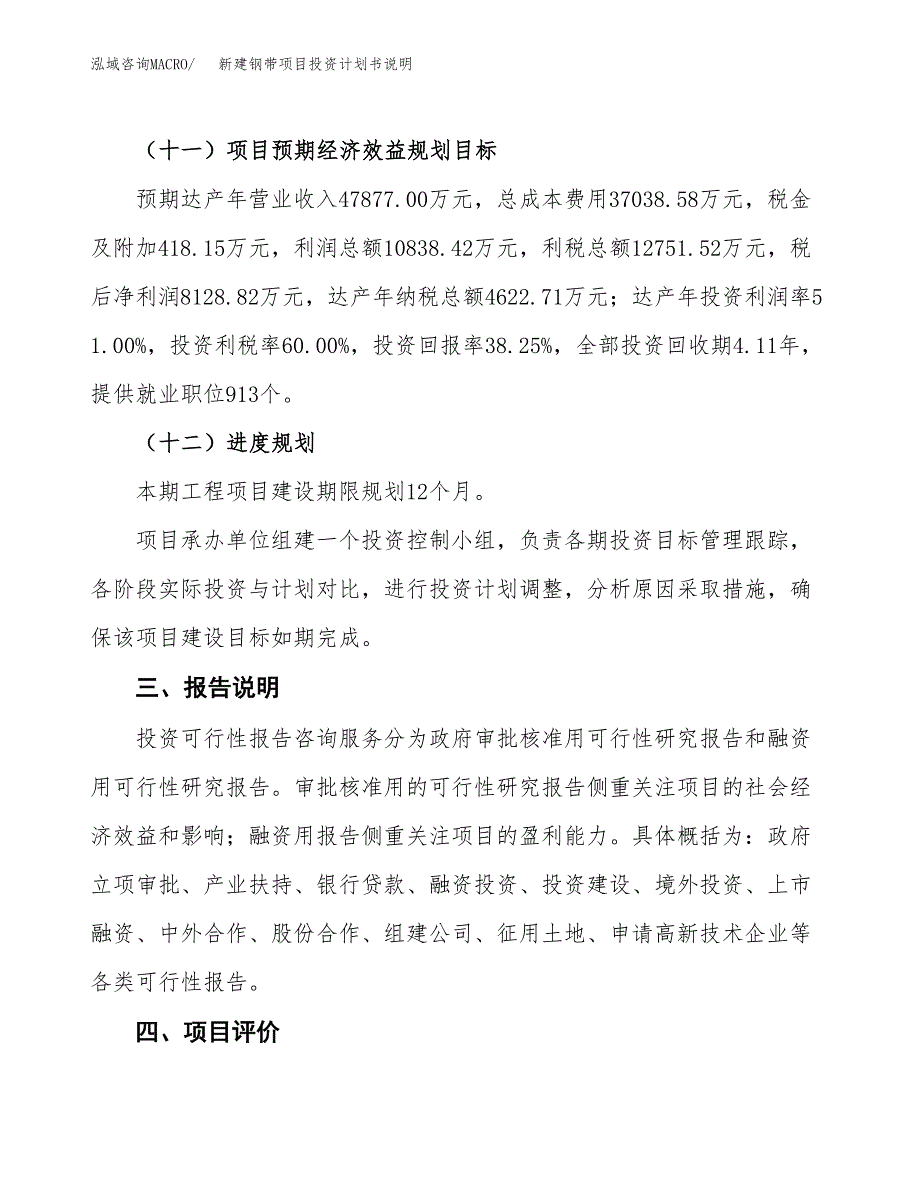 新建钢带项目投资计划书说明-参考_第4页