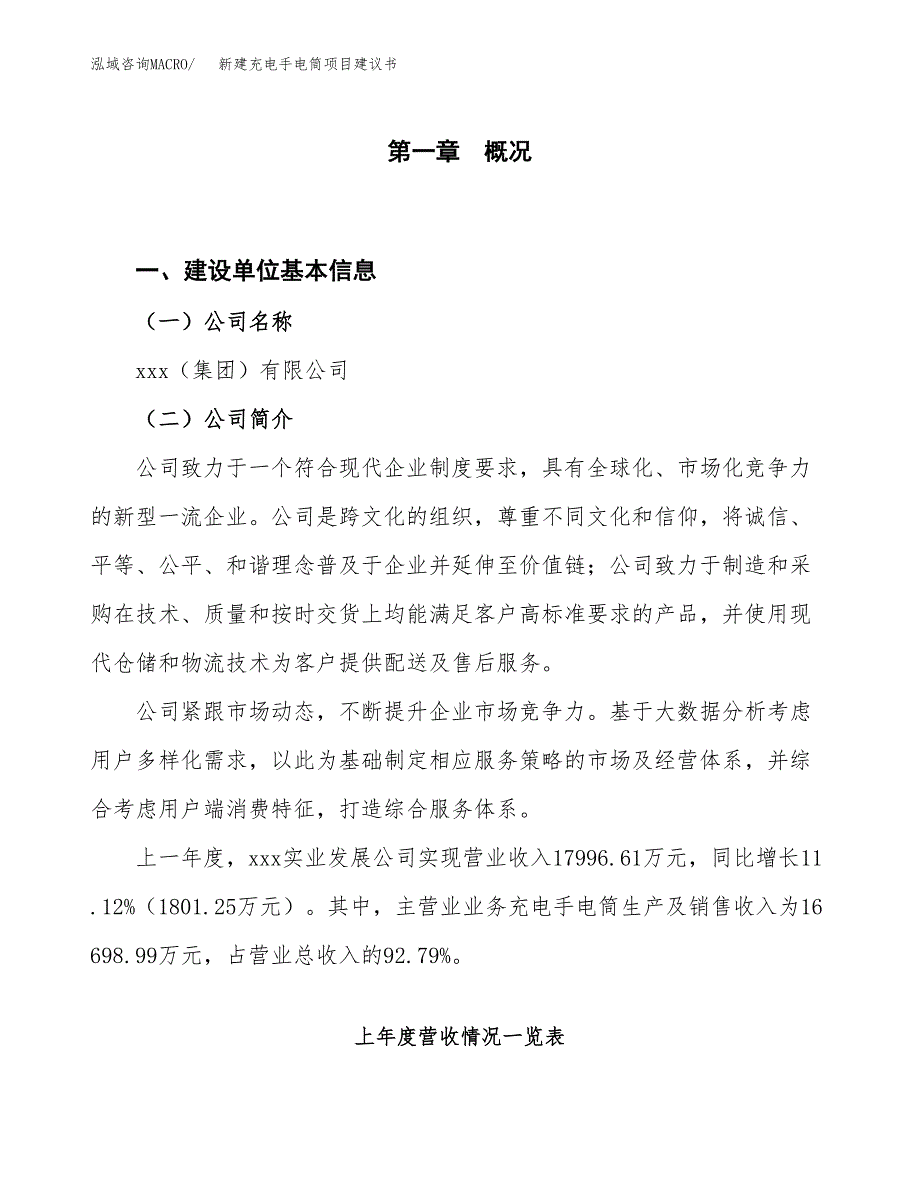 新建充电手电筒项目建议书（总投资13000万元）_第1页