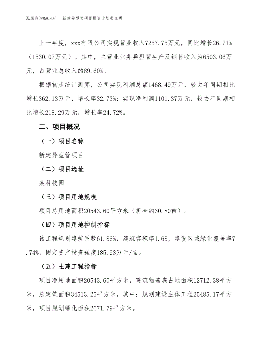 新建异型管项目投资计划书说明-参考_第2页