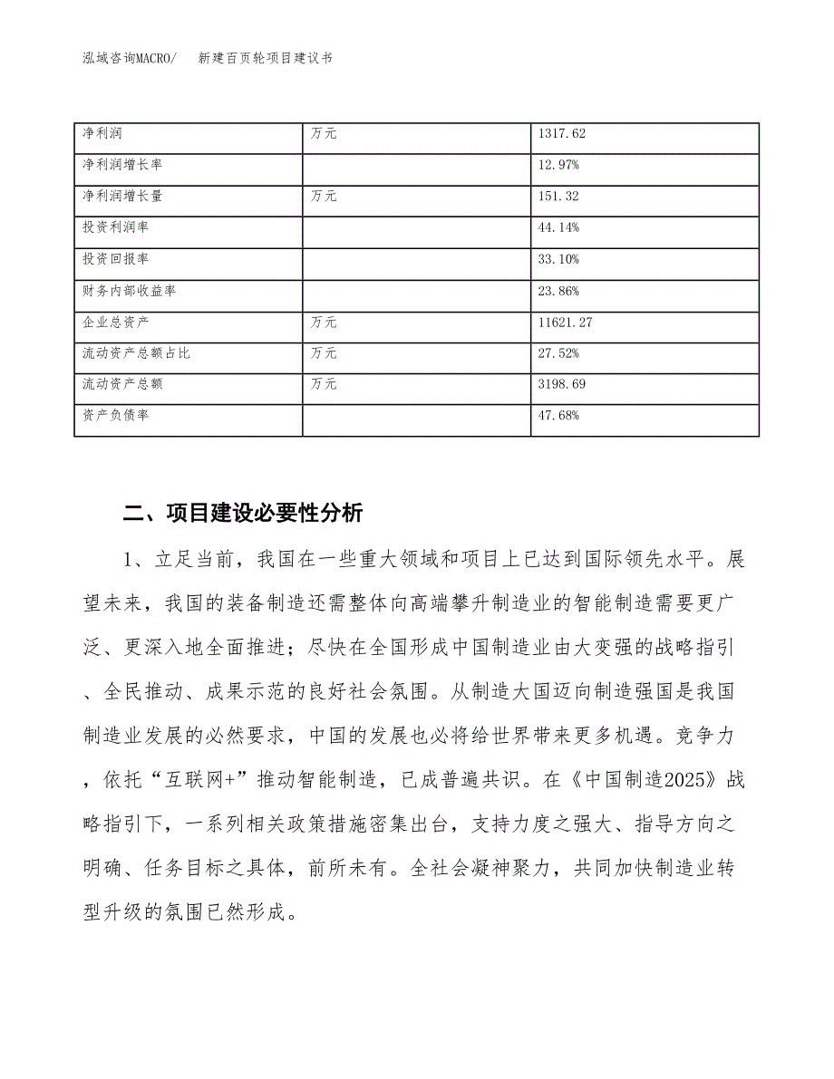 新建百页轮项目建议书（总投资6000万元）_第3页