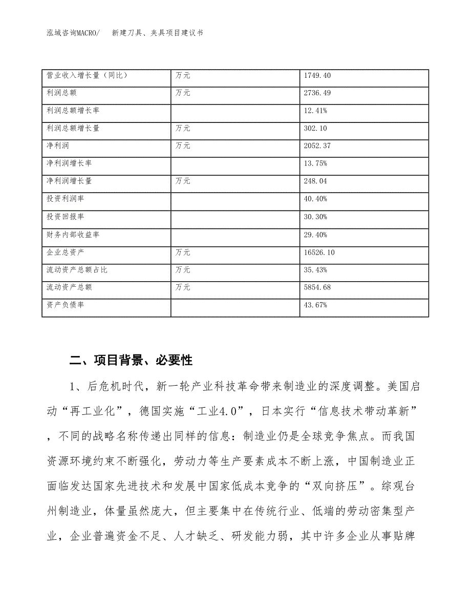 新建刀具、夹具项目建议书（总投资10000万元）_第3页